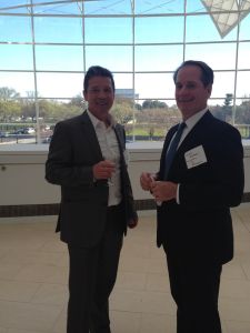 Dr. Kauffman meets Dr. Kauffman at White House Water Summit at George Schultz U.S. Institute of Peace overlooking the Lincoln Memorial (Mar 22, 2016)
